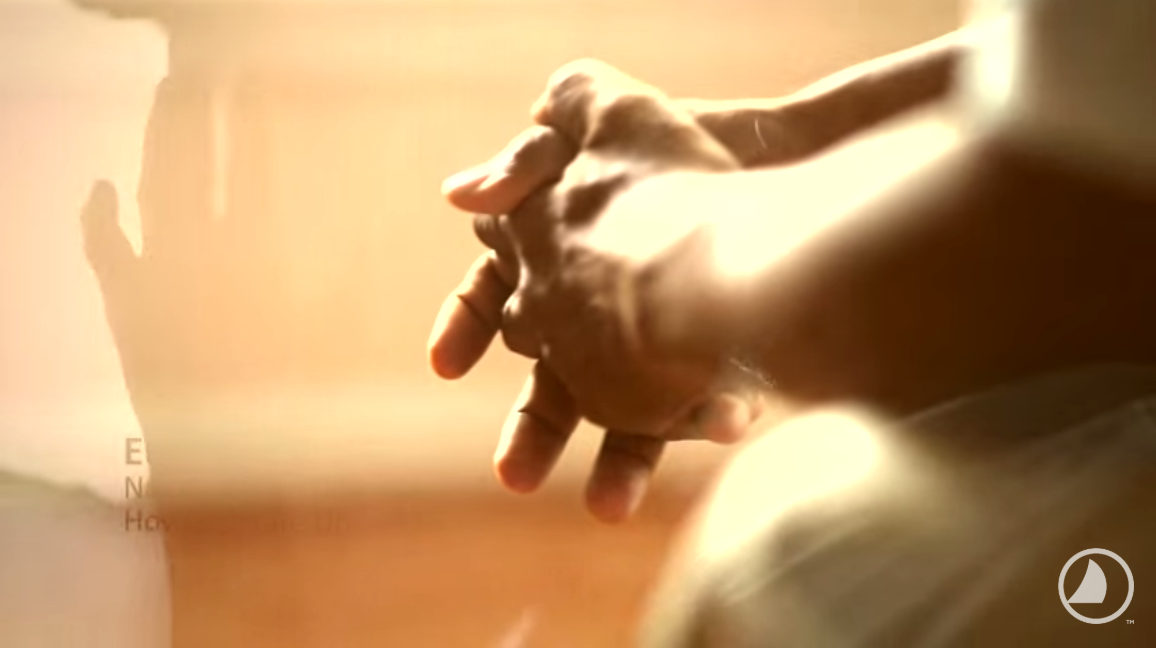 Folding hands in prayer